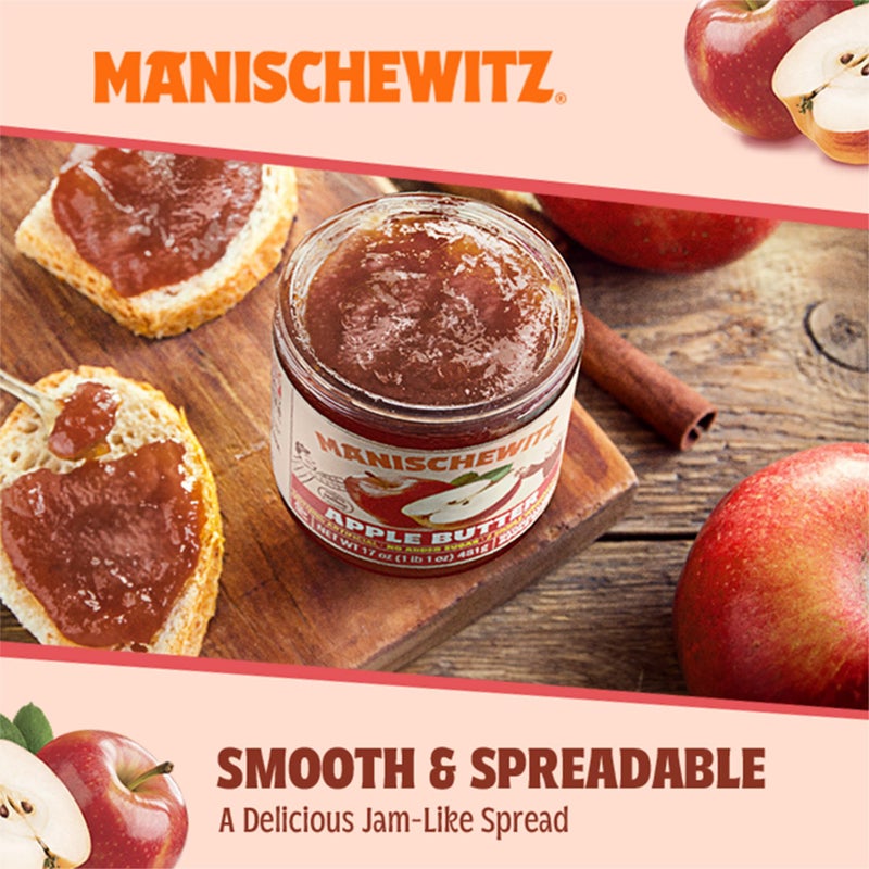 Manischewitz Apple Butter, 17oz | Smooth & Sweet Spread, Great for Sauces & Glazes, No Sugar Added - Image 3